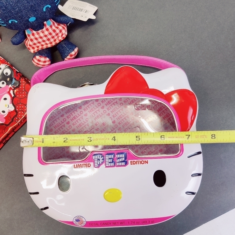 Y2K Hello Kitty Doll Denim & Gingham + Free Collection: Purse, PEZ Box, Coin Bag - Picture 10 of 16
